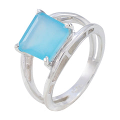 Elena Luxurious Aqua Solitaire Ring