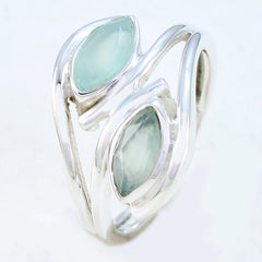 Ida silver ring featuring two aqua gemstones in elegant design aqua toi et moi ring