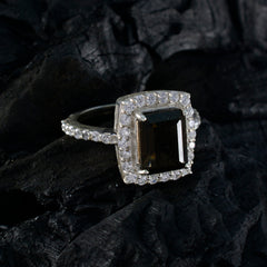 Isabella Artisan Brown Halo Ring with Gemstone Accent