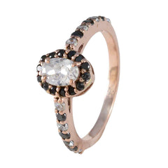 Liyana Blue Halo Gemstone Ring with Rose Gold Glow