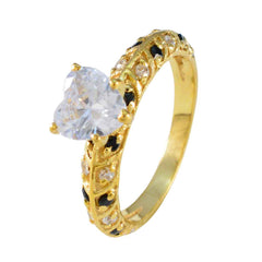 Clara Blue Halo Ring for Women Gold-Plated Heart Gem