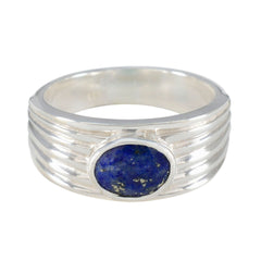 Abigail Promise Blue Solitaire Ring Lapis Lazuli Blue