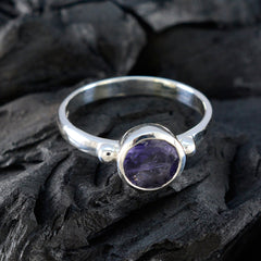 Eleanor Sophisticated Blue Solitaire Ring