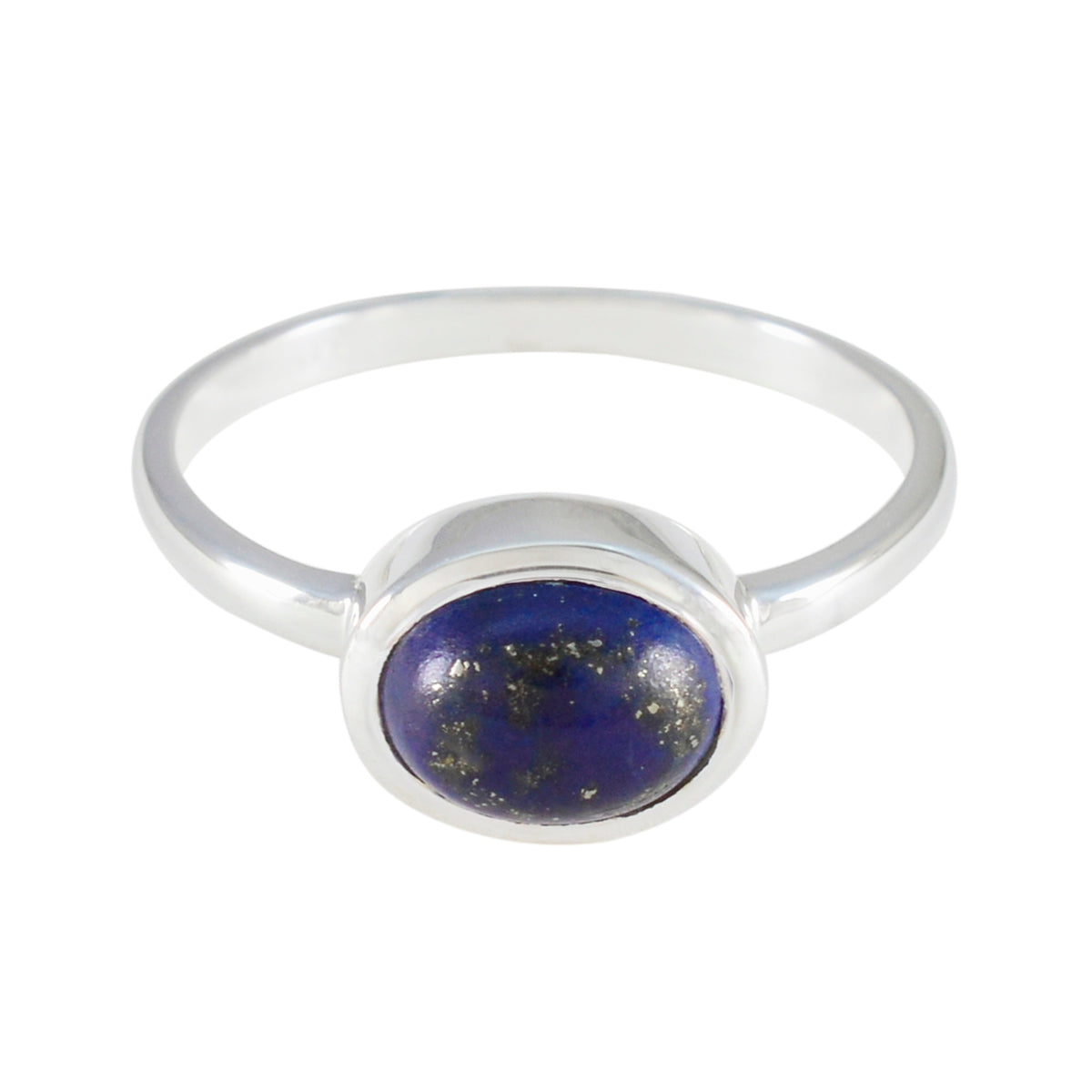 Hana Contemporary Blue Solitaire Ring Lapis Lazuli Blue