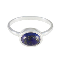 Hana Contemporary Blue Solitaire Ring Lapis Lazuli Blue