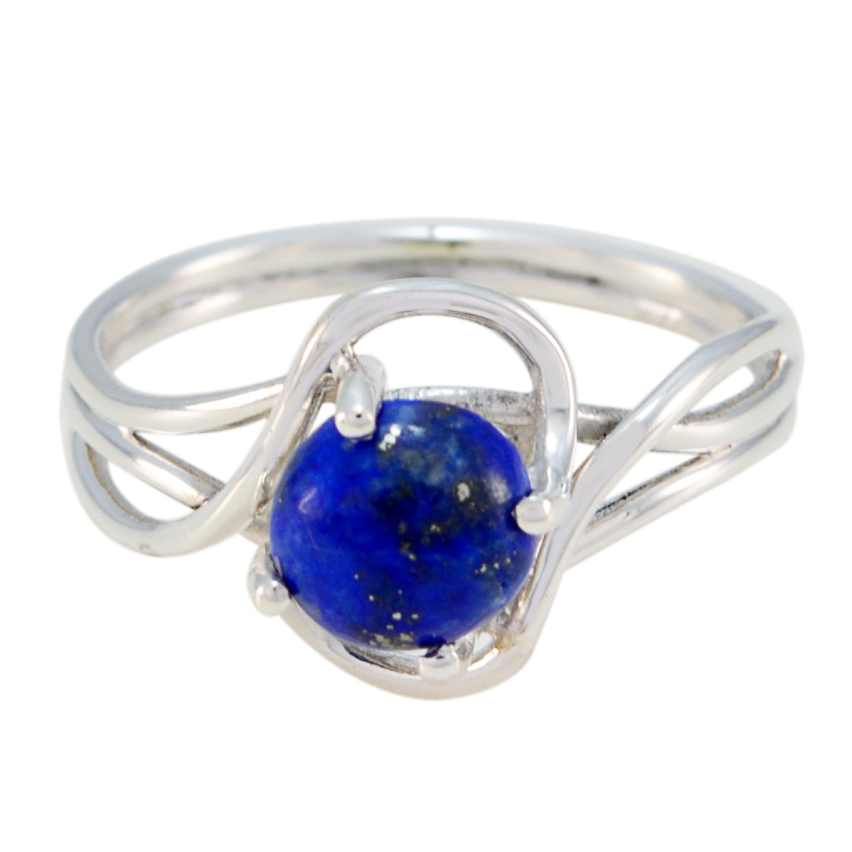 Mila Sophisticated Blue Solitaire Ring Lapis Lazuli Blue
