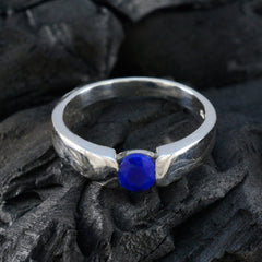Paula Blue Solitaire Ring Online with Silver Band