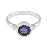 Eleanor Sophisticated Blue Solitaire Ring Iolite Blue