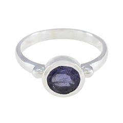 Eleanor Sophisticated Blue Solitaire Ring Iolite Blue