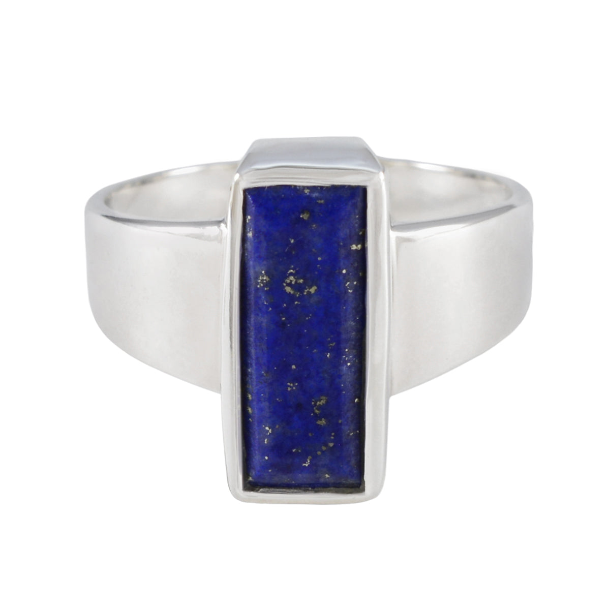 Giulia Contemporary Blue Solitaire Ring Lapis Lazuli Blue