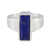 Giulia Contemporary Blue Solitaire Ring Lapis Lazuli Blue