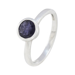 Aisha Contemporary Blue Solitaire Ring