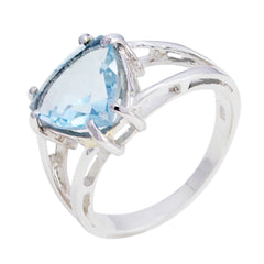 Eleanor Traditional Blue Solitaire Ring
