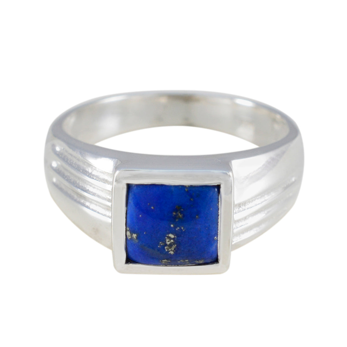 Lorena Graceful Blue Solitaire Ring Lapis Lazuli Blue