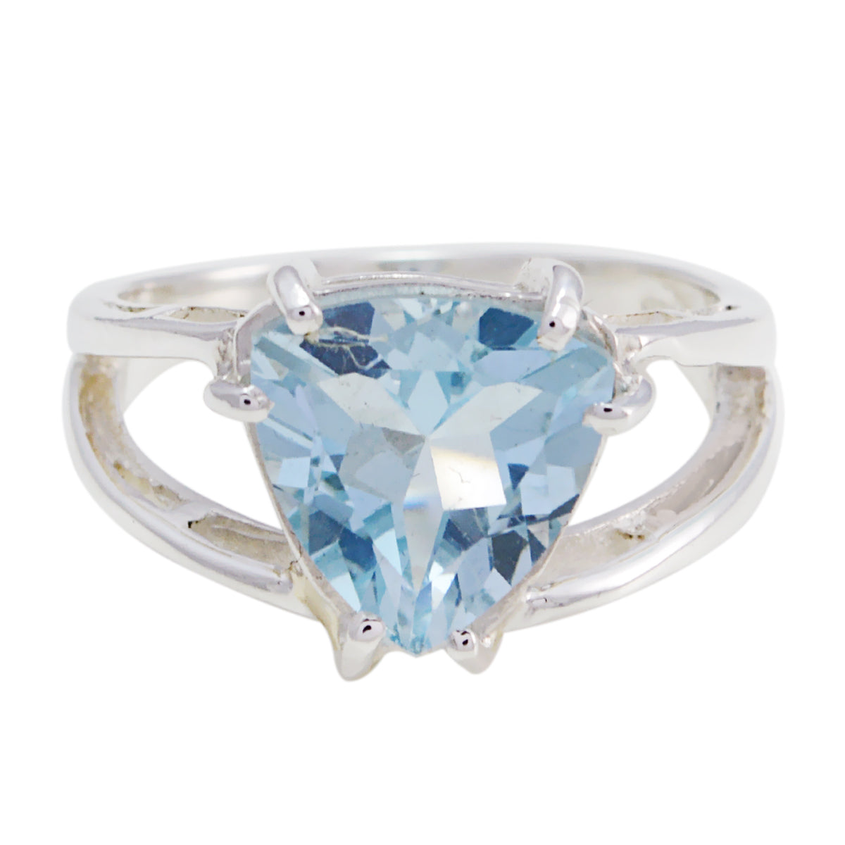 Eleanor Traditional Blue Solitaire Ring Blue Topaz Blue