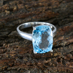 Sarah Boho Blue Solitaire Ring with Elegant Gemstone