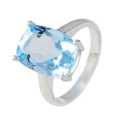 Sarah Boho Blue Solitaire Ring with Elegant Gemstone