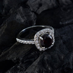 Harper Boho Red Halo Ring with Gemstone Accent