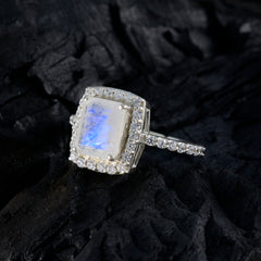 Isabel Boho White Halo Ring with Sparkling Stones