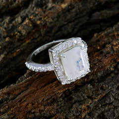 Isabel Boho White Halo Ring with Sparkling Stones