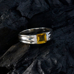 Milagros Boho Yellow Solitaire Ring