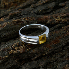 Milagros Boho Yellow Solitaire Ring