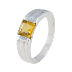 Milagros Boho Yellow Solitaire Ring