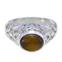 Putri Brown Gemstone Ring India with Silver Filigree