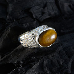 Elena Brown Solitaire Promise Ring with Tiger Eye Gemstone