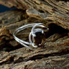 Alina Feminine Brown Solitaire Ring