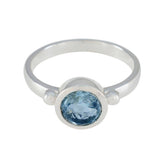 Clara Fairytale Blue Solitaire Ring Blue Topaz Blue