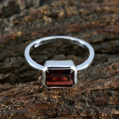 Mila Contemporary Red Solitaire Ring