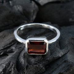 Mila Contemporary Red Solitaire Ring