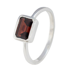 Mila Contemporary Red Solitaire Ring