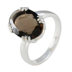 Layla Contemporary Brown Solitaire Ring