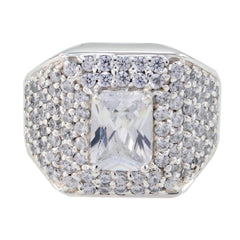 Isabelle Contemporary White Halo Ring