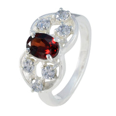 Kristine Fairytale Red Halo Ring with Sparkling Stones