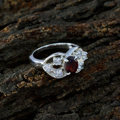 Kristine Fairytale Red Halo Ring with Sparkling Stones