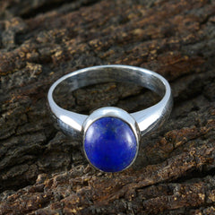 Riya Feminine Blue Solitaire Ring in Sterling Silver