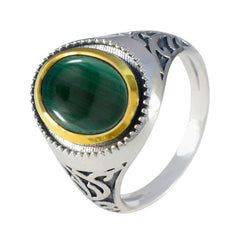 Zazlle Filigree Solitaire Jewellery Ring with Green Gemstone