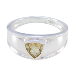 Lorena Geometric Yellow Solitaire Ring Citrine Yellow