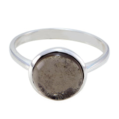 Amelia Glamorous Brown Solitaire Ring smoky quartz Brown