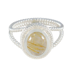 Giulia Rope-Wire Golden Solitaire Ring Rutile Quartz Yellow