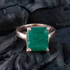 Dewi Green Solitaire Ring with Emerald Gemstone