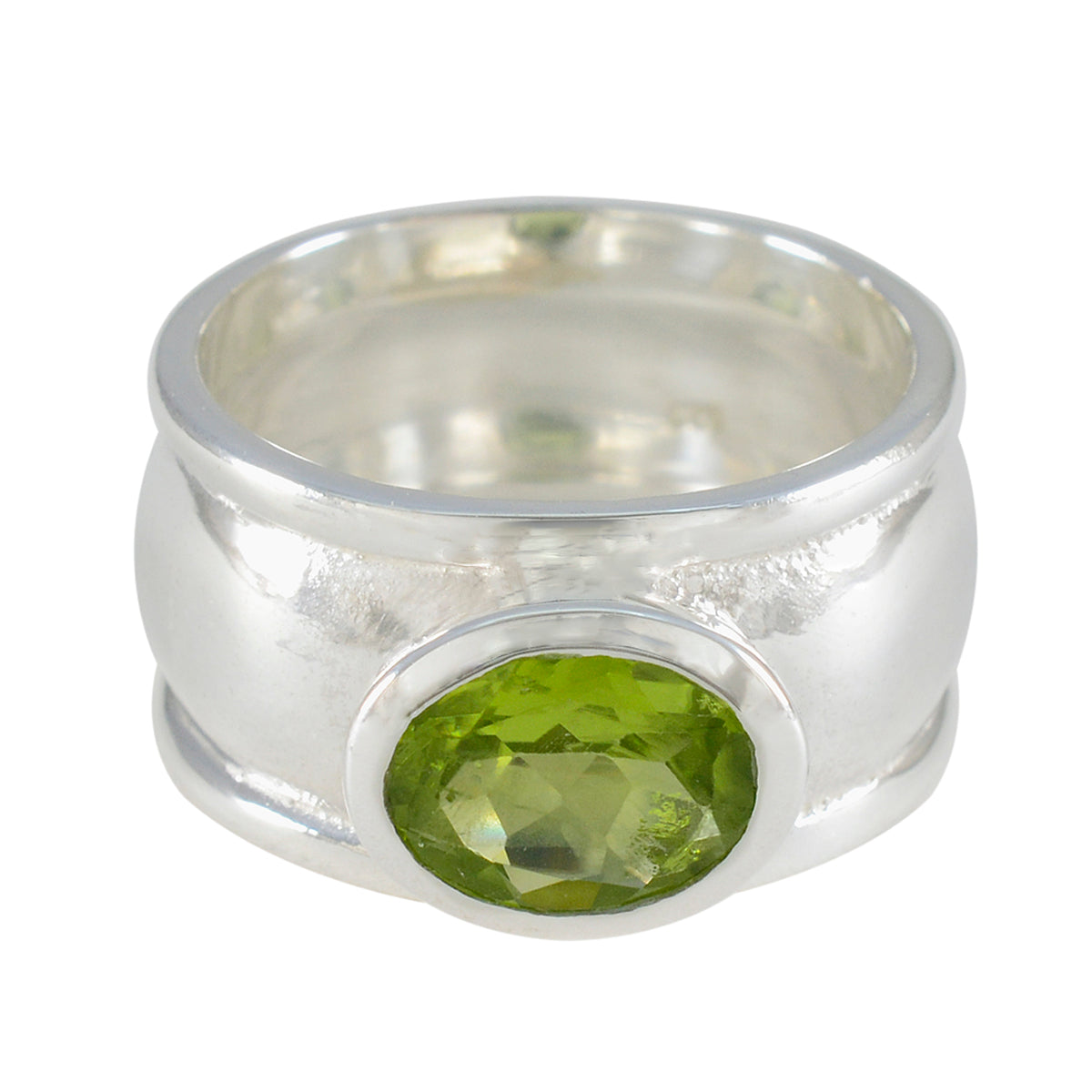 Pauline Heritage Green Solitaire Ring Peridot Green