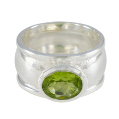 Pauline Heritage Green Solitaire Ring Peridot Green