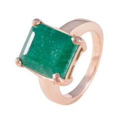 Dewi Green Solitaire Ring with Emerald Gemstone