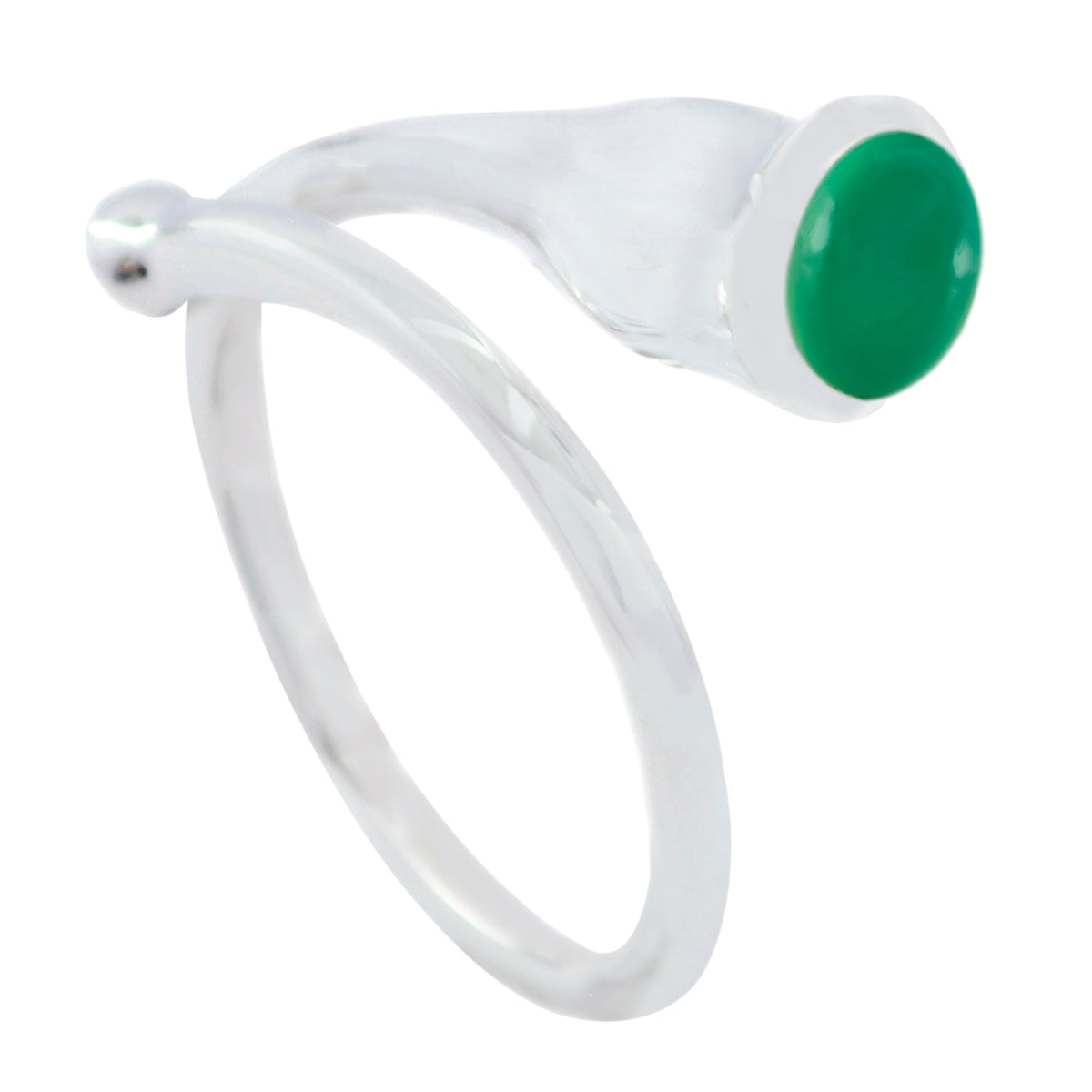 Kennedy Romantic Green Solitaire Ring Green Onyx Green