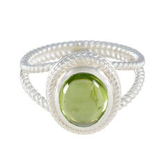 Joaquina Rope-Wire Green Solitaire Ring Peridot Green