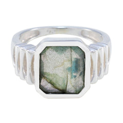 Autumn Grey Solitaire Ring for Women with Gemstone Labradorite Gray